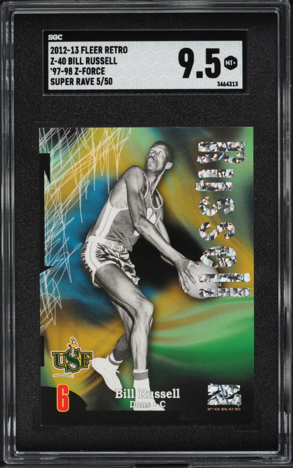 2012 Fleer Retro '97 Z-Force Super Rave Bill Russell /50 #Z-40 SGC 9.5 MINT+