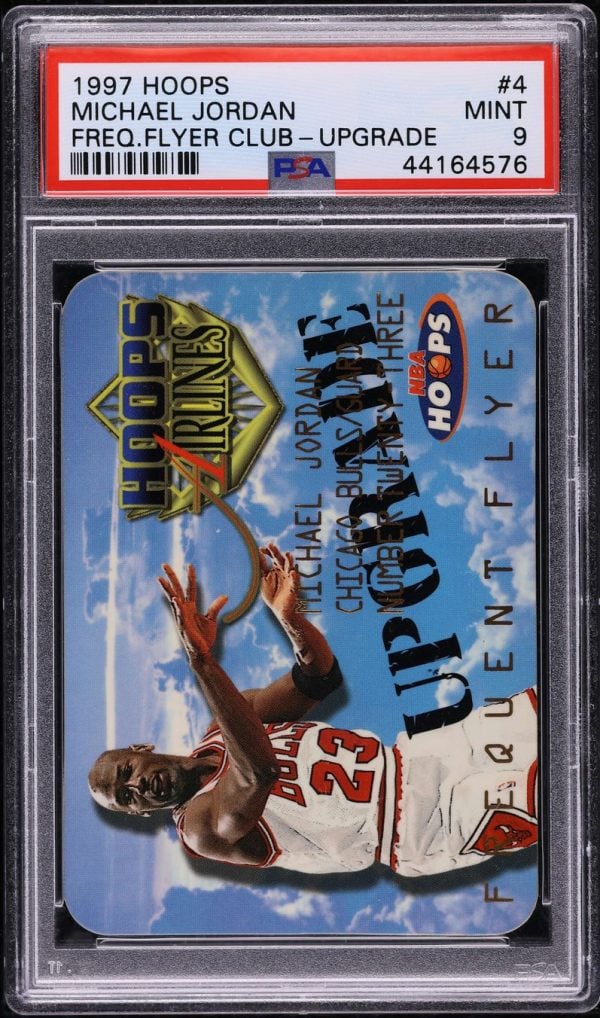 1997 Hoops Frequent Flyer Club Upgrade Michael Jordan #4 PSA 9 MINT