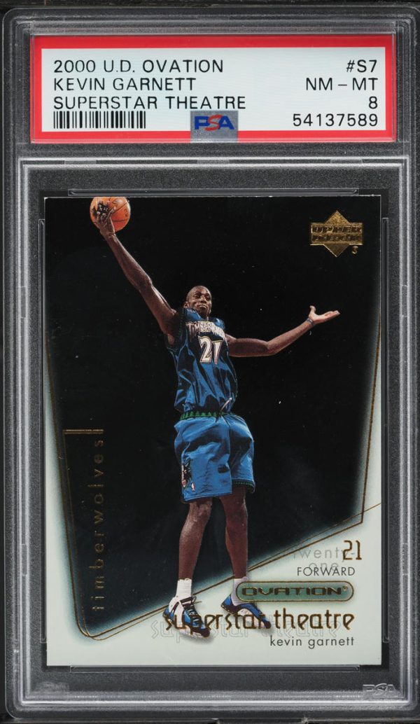 2000 Upper Deck Ovation Superstar Theatre Kevin Garnett #S7 PSA 8 NM-MT