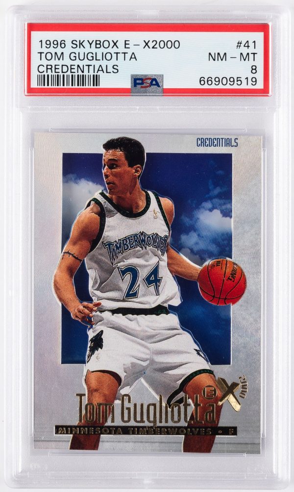 1996 Skybox E-X2000 Credentials Tom Gugliotta #41 /499 PSA 8