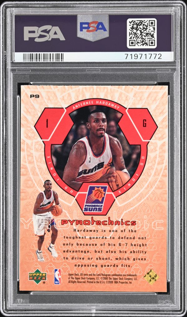 1999 Upper Deck Ionix Pyrotechnics Anfernee Hardaway #P9 PSA 10 Gem Mint - Image 2