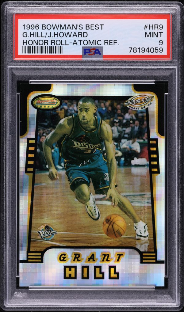 1996 Bowman's Best Honor Roll Atomic Refractor Grant Hill Juwan Howard PSA 9