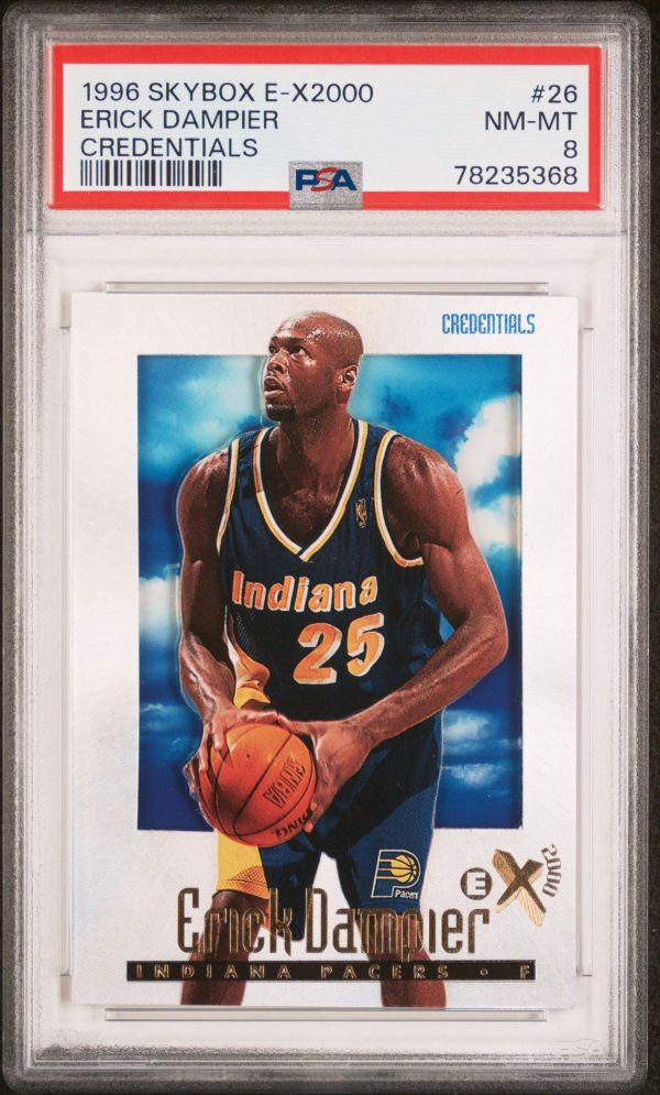 1996 Skybox E-X2000 Credentials Erick Dampier #26 /499 PSA 8