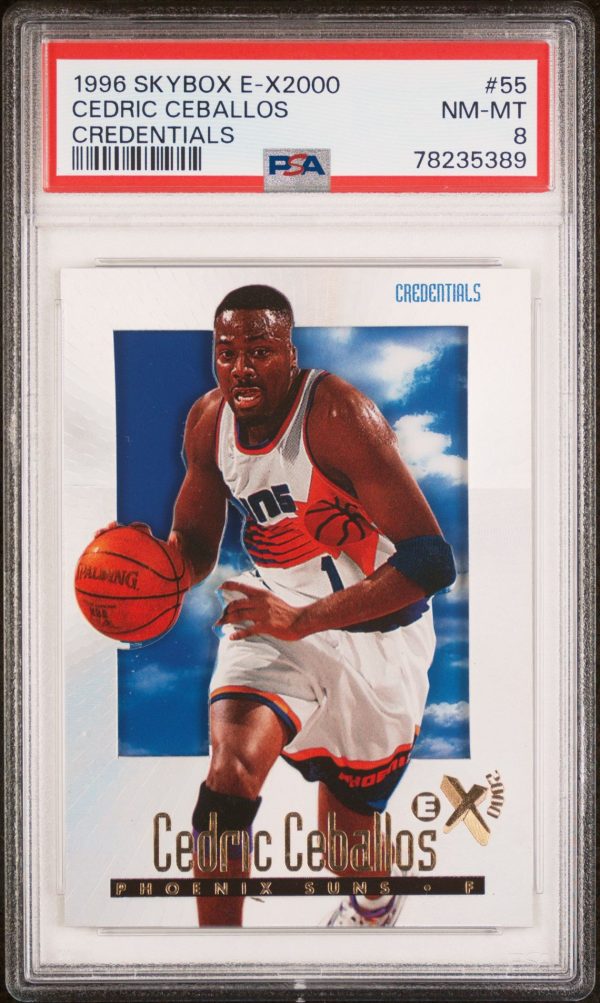 1996 Skybox E-X2000 Credentials Cedric Ceballos #55 /499 PSA 8