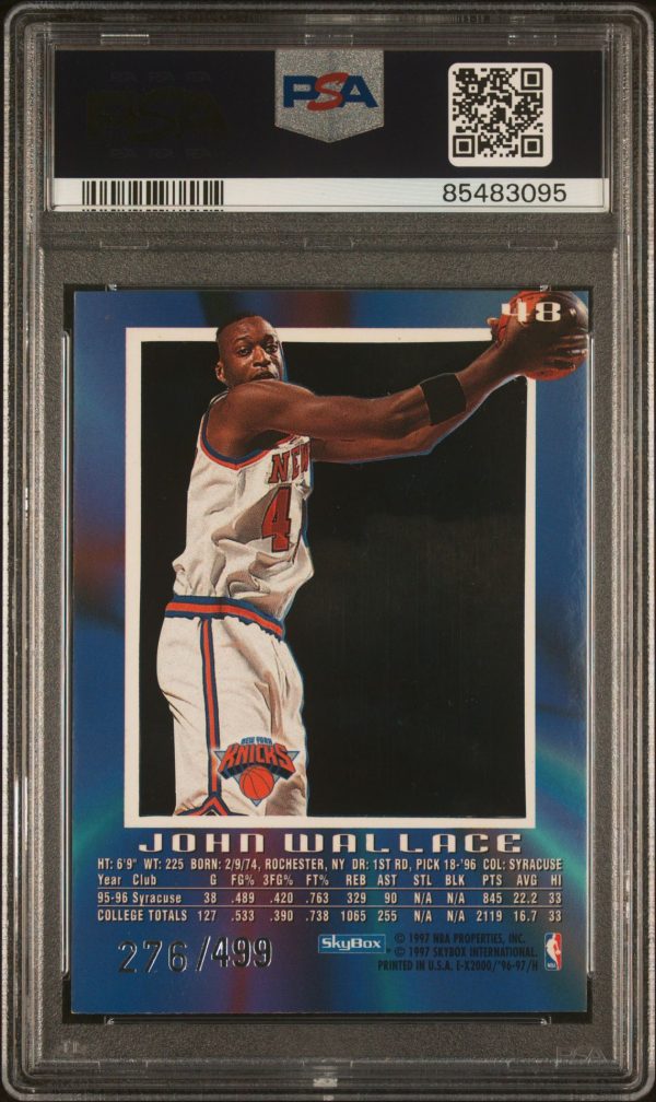 1996 Skybox E-X2000 Credentials John Wallace #48 /499 PSA 8 - Image 2