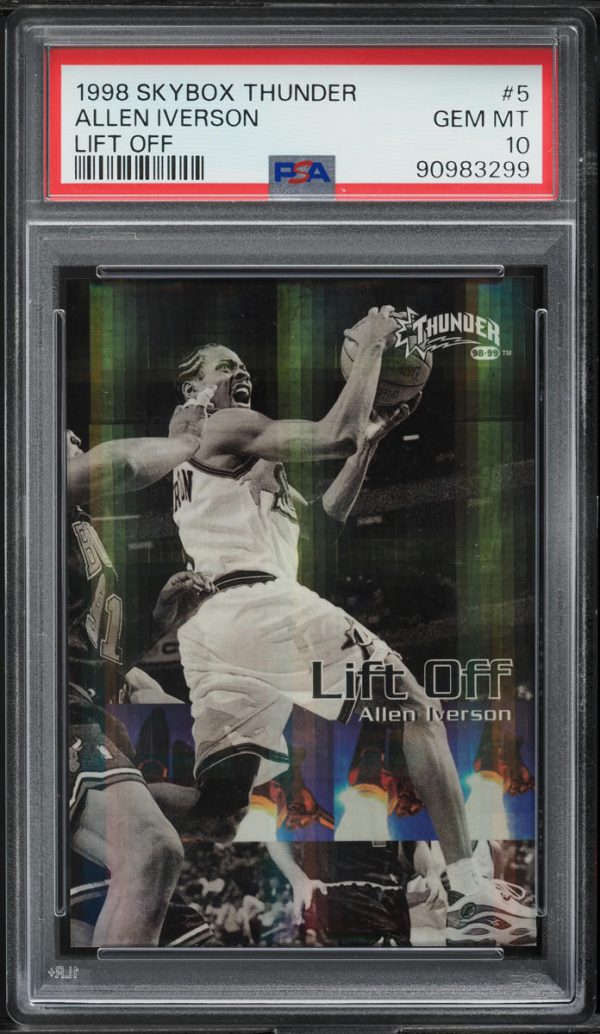 1998 Skybox Thunder Lift Off Allen Iverson #5LO PSA 10 GEM MINT