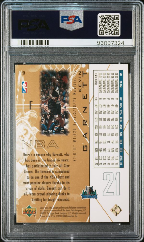 2001 SPx Spectrum Kevin Garnett /25 PSA 9 Mint - Image 2