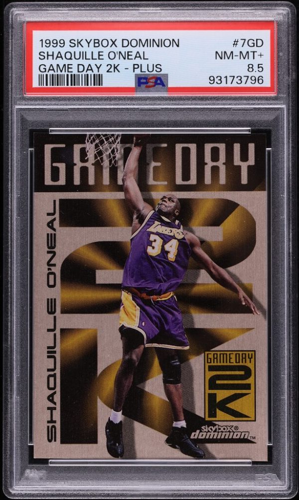 1999 Skybox Dominion Game Day 2k Plus Shaquille O'Neal #7GD PSA 8.5 NM-MT+