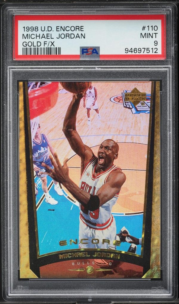 1998 Upper Deck Encore Gold F/X Michael Jordan/125 #110 PSA 9 MINT