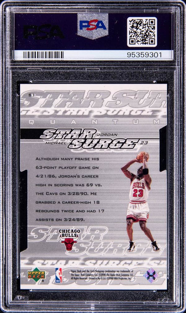 1999 Upper Deck Star Surge Level 1 Michael Jordan #S1 /100 PSA 9 Mint - Image 2