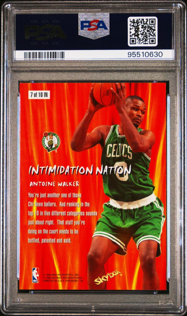 1998 Skybox Premium Intimidation Nation Antoine Walker #7 PSA 9 MINT - Image 2