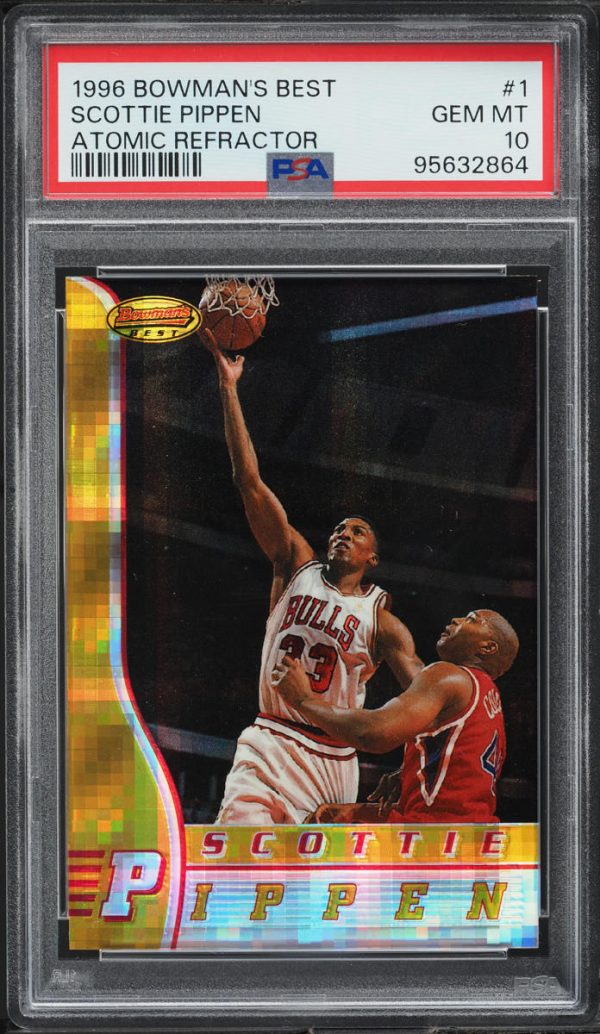 1996 Bowman's Best Atomic Refractor Scottie Pippen #1 PSA 10 GEM MINT