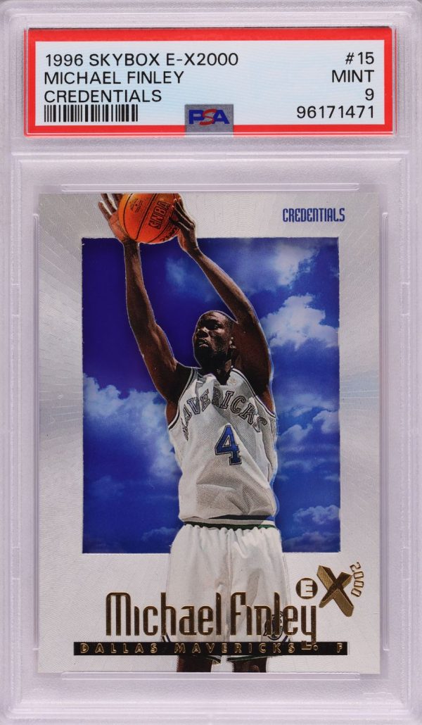 1996 Skybox E-X2000 Credentials Michael Finley /499 #15 PSA 9 MINT