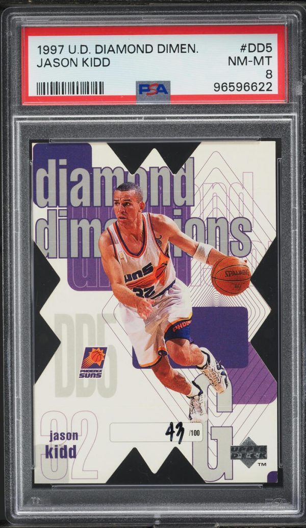 1997 Upper Deck Diamond Dimensions Jason Kidd /100 #DD5 PSA 8 NM-MT