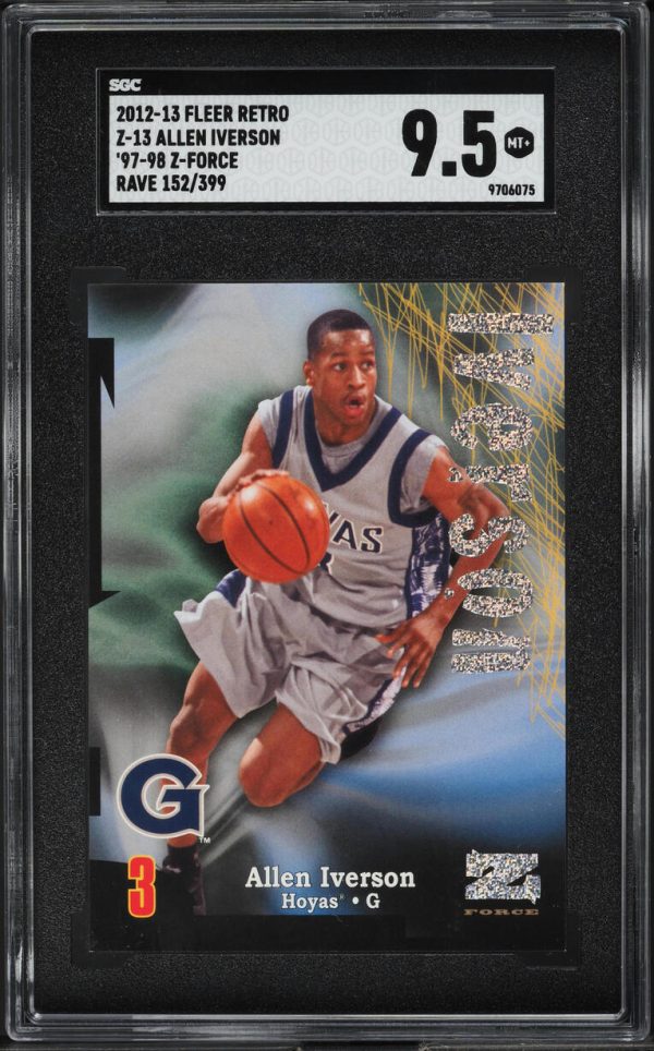 2012 Fleer Retro '97 Z-Force Rave Allen Iverson /399 #Z-13 SGC 9.5 MINT+