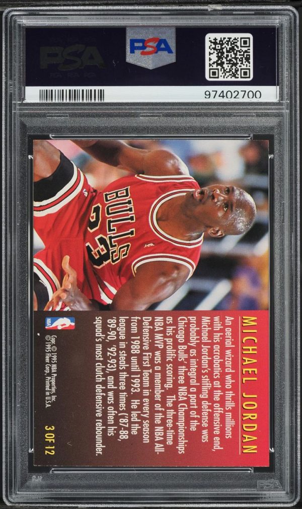 1995 Fleer Total D Michael Jordan #3 PSA 8 NM-MT - Image 2