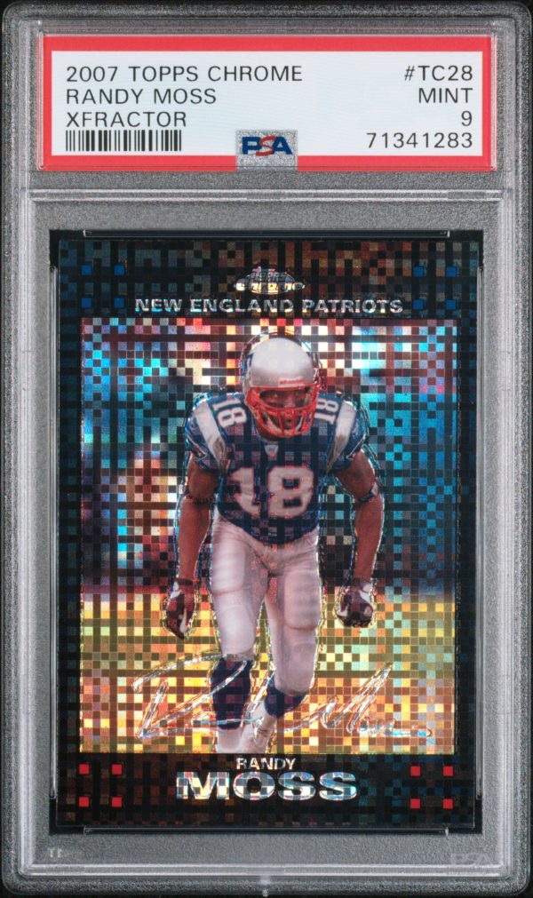 2007 Topps Chrome XFractor Randy Moss #TC28 PSA 9 Mint