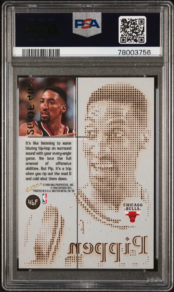 1998 Skybox Molten Metal Fusion Titanium Scottie Pippen #46F /40 PSA 7 - Image 2