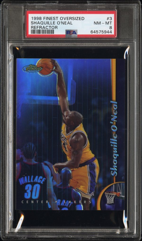 1998 Finest Oversized Refractor Shaquille O'Neal #3 PSA 8 NM-MT