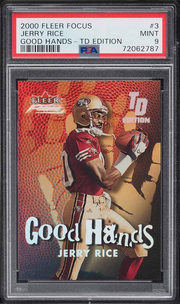 2000 Fleer Focus Good Hands TD Edition /5 Jerry Rice #3 PSA 9 Mint