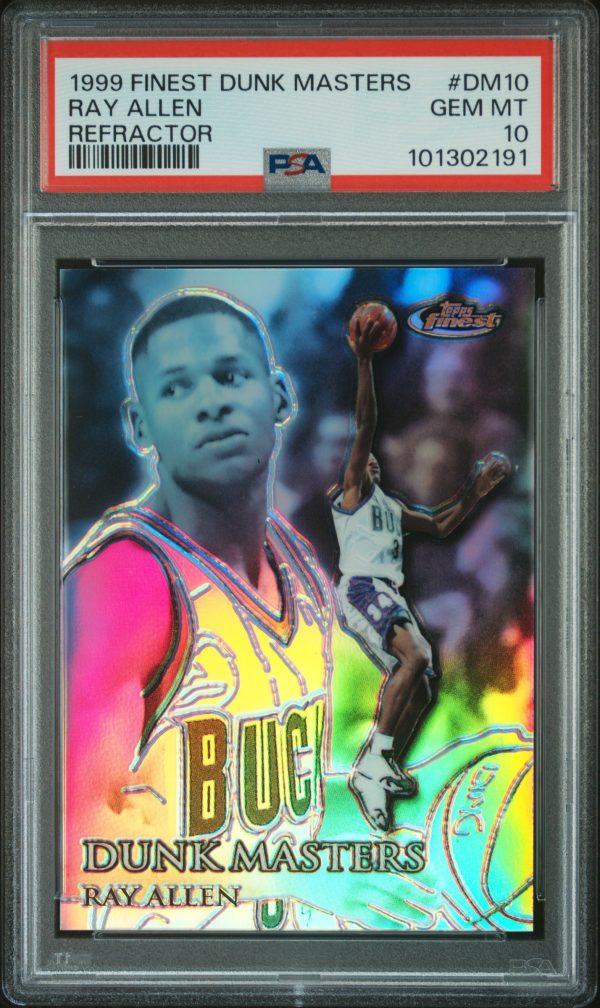 1999 Finest Dunk Masters Refractor Ray Allen /150 #DM10 PSA 10 GEM MINT