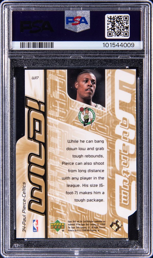 1999 Upper Deck Wild! Level 2 Paul Pierce /25 #W19 PSA 9 Mint - Image 2