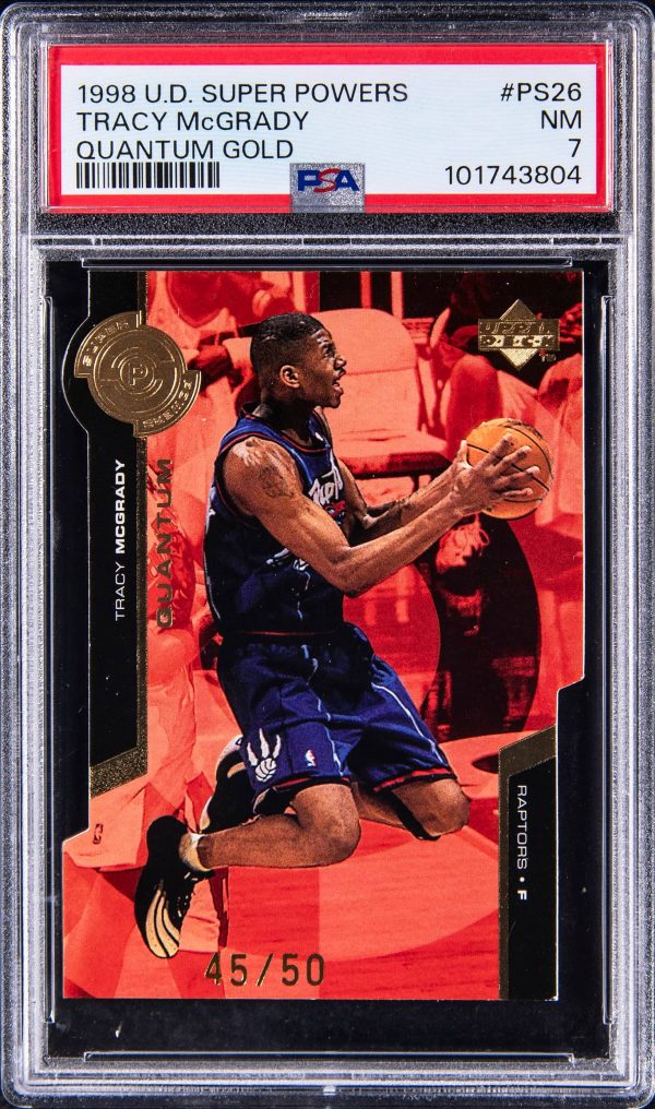 1998 Upper Deck Super Powers Quantum Gold Tracy McGrady /50 #PS26 PSA 7