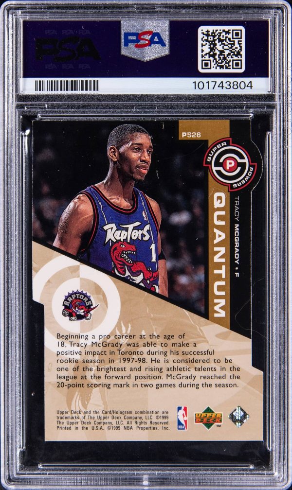 1998 Upper Deck Super Powers Quantum Gold Tracy McGrady /50 #PS26 PSA 7 - Image 2