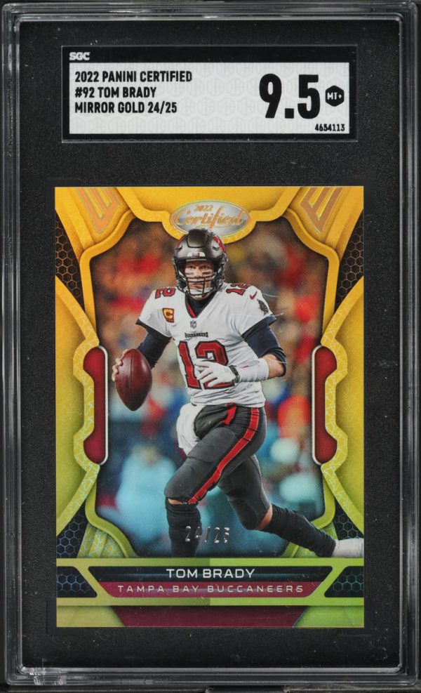 2022 Panini Certified Mirror Gold Tom Brady /25 #92 SGC 9.5 MINT+