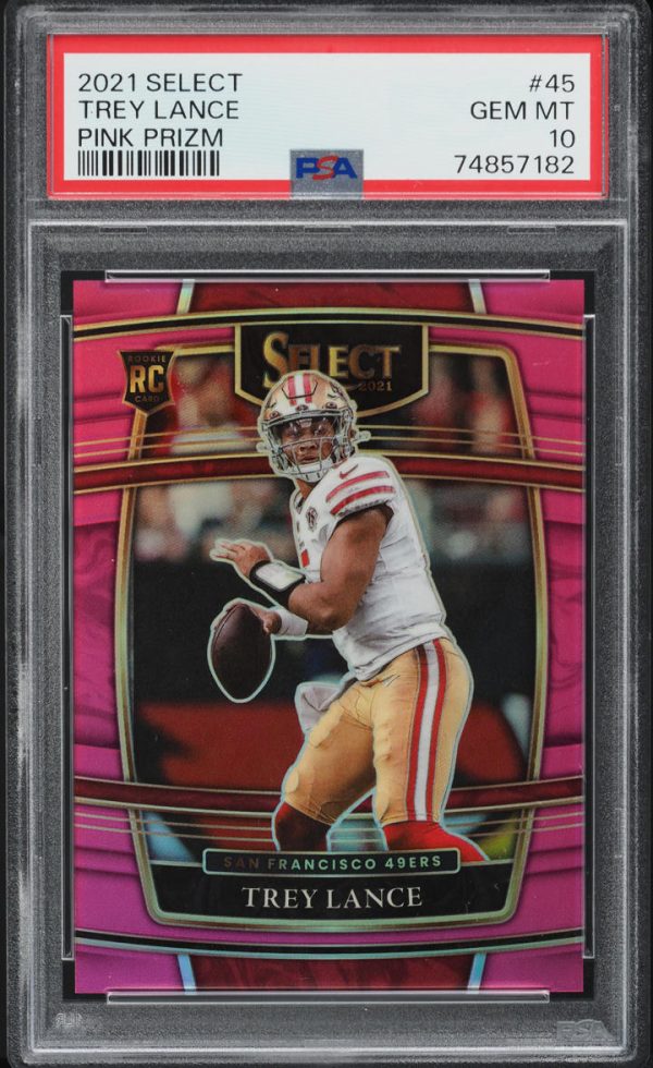 2021 Select Concourse Pink Prizm Trey Lance ROOKIE /10 #45 PSA 10 GEM MINT