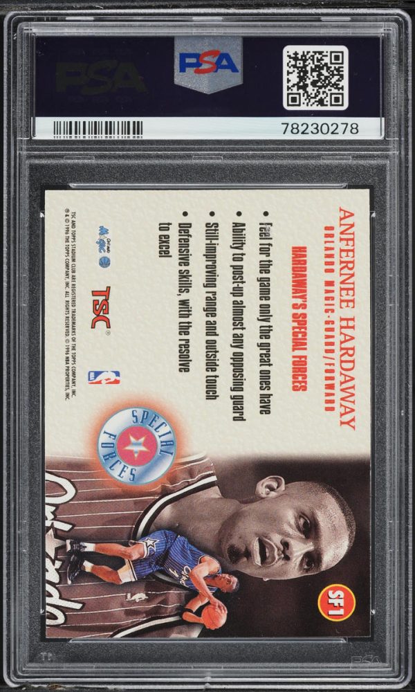 1996 Stadium Club Special Forces Foil Anfernee Hardaway #SF1 PSA 10 GEM MINT - Image 2
