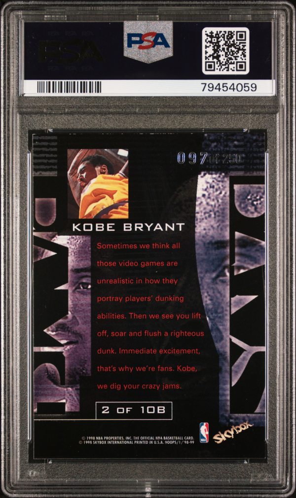 1998 Hoops Bams Kobe Bryant #2 PSA 8 - Image 2