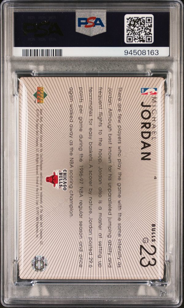 1997 Upper Deck Diamond Vision Michael Jordan #4 PSA 8 NM-MT - Image 2