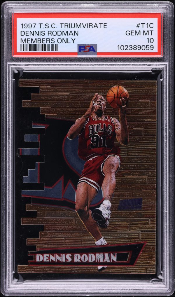 1997 Stadium Club Triumvirate Members Only Dennis Rodman #T1C PSA 10 GEM MINT