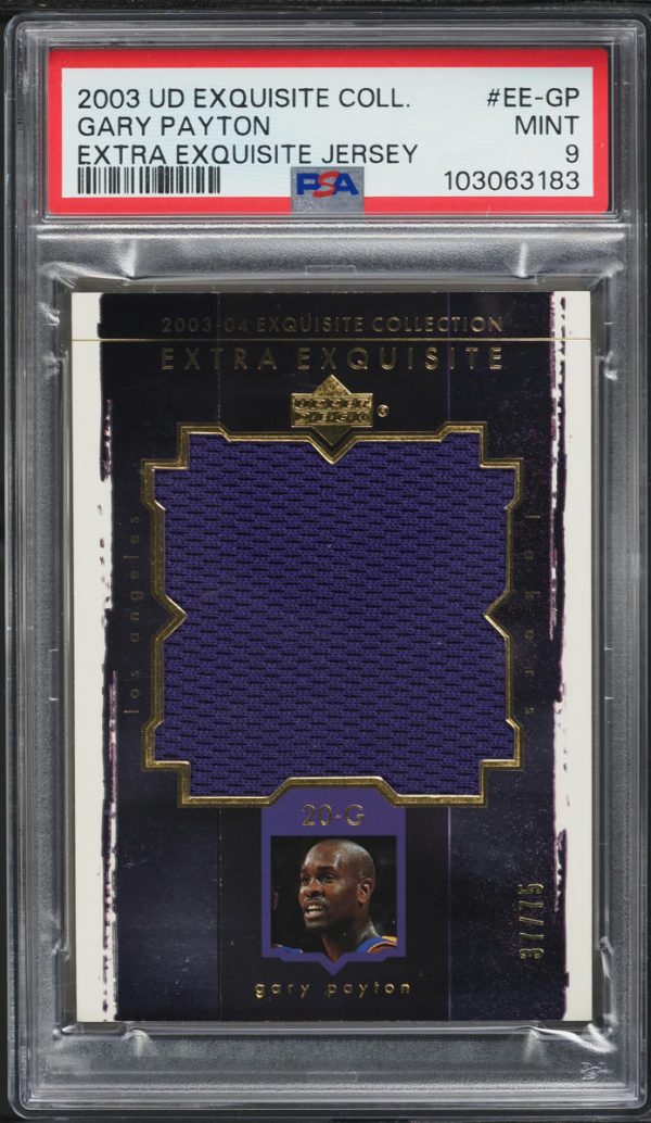 2003 Exquisite Collection Extra Gary Payton PATCH /75 #EE-GP PSA 9 MINT