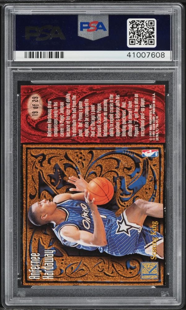 1996 Ultra Scoring Kings Anfernee Hardaway #19 PSA 10 GEM MINT - Image 2