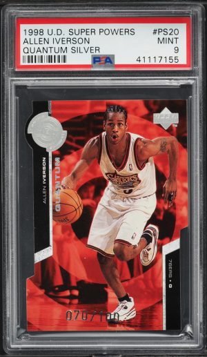 1998 Upper Deck Super Powers Quantum Silver Allen Iverson /100 #PS20 PSA 9 MINT