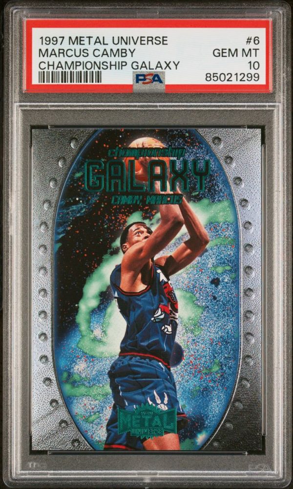 1997 METAL UNIVERSE CHAMPIONSHIP GALAXY MARCUS CAMBY #6 PSA 10 GEM MINT