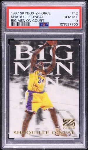 1997 Skybox Z-Force Big Men On Court Shaquille O'Neal #12 PSA 10 GEM MINT