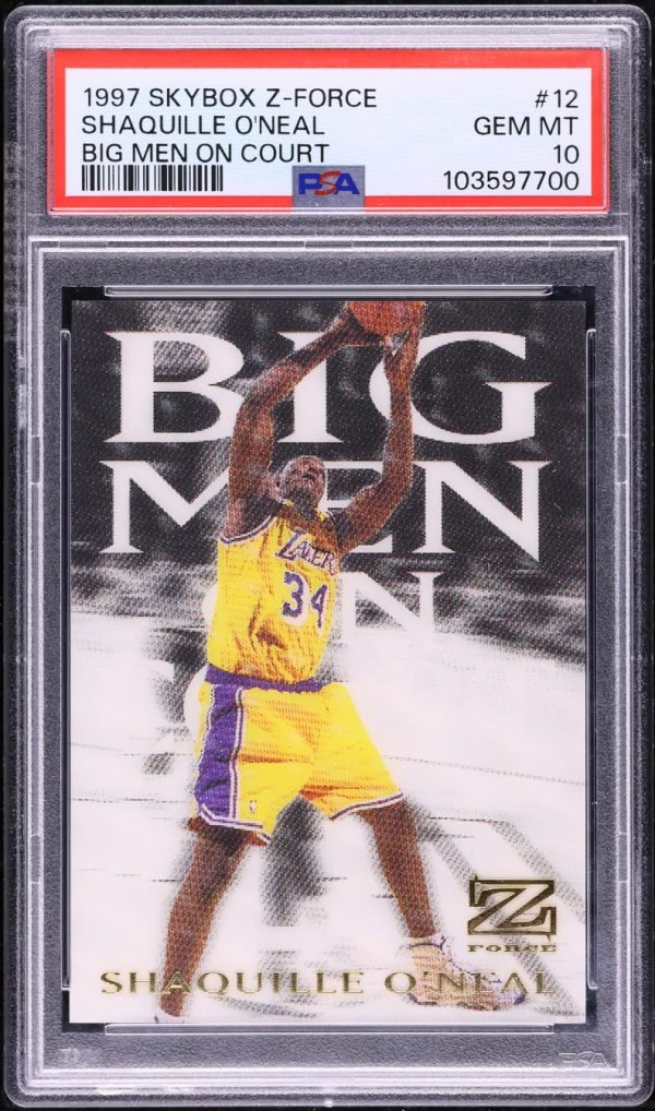 1997 Skybox Z-Force Big Men On Court Shaquille O'Neal #12 PSA 10 GEM MINT