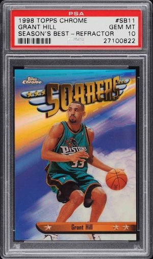 1998 Topps Chrome Season's Best Refractor Grant Hill #SB11 PSA 10 GEM MINT