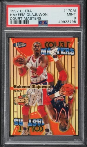 1997 Ultra Court Masters Hakeem Olajuwon #17CM PSA 9 MINT