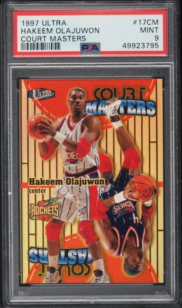 1997 Ultra Court Masters Hakeem Olajuwon #17CM PSA 9 MINT