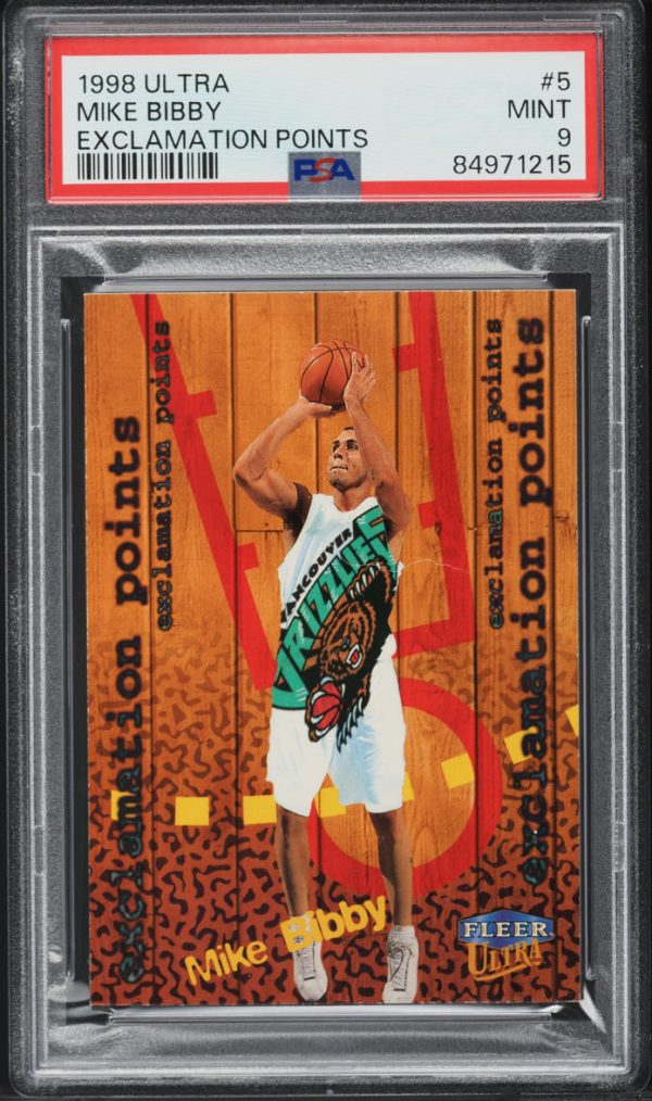 1998 Ultra Exclamation Points Mike Bibby #5 PSA 9 MINT