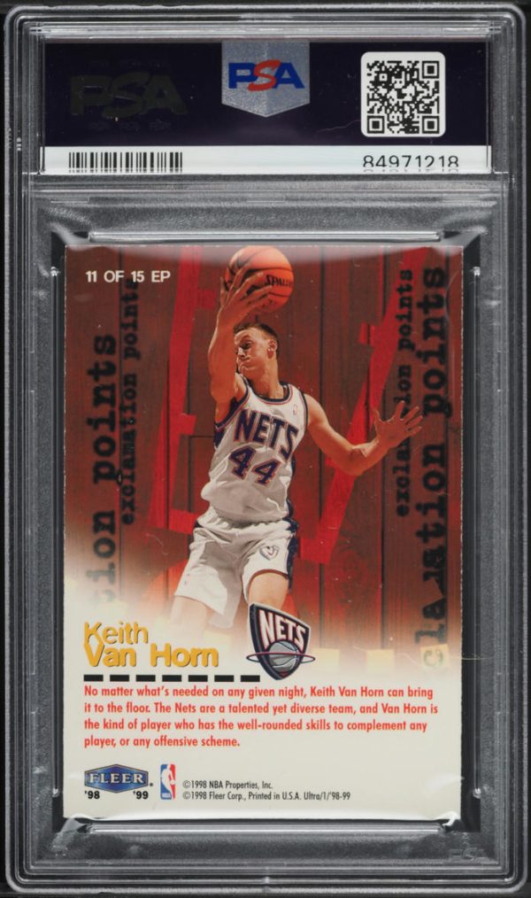 1998 Ultra Exclamation Points Keith Van Horn #11 PSA 9 MINT - Image 2