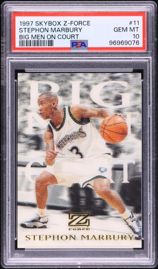 1997 Skybox Z-Force Big Men On Court Stephon Marbury #11 PSA 10 GEM MINT