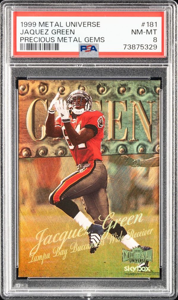 1999 Metal Universe Precious Metal Gems /50 Jaquez Green #181 PSA 8