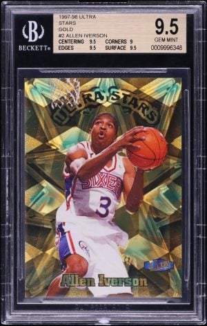 1997 Ultra Stars Gold Allen Iverson #2 BGS 9.5 GEM MINT