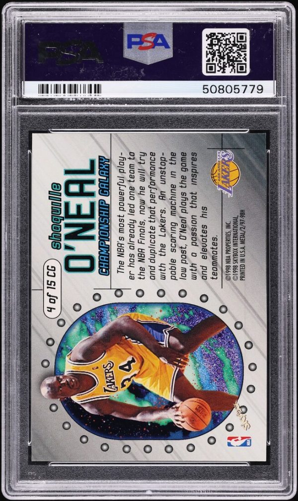 1997 Metal Universe Championship Galaxy Shaquille O'Neal #4 PSA 10 GEM MINT - Image 2