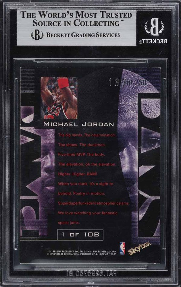 1998 Hoops Bams Michael Jordan /250 #1 BGS 8.5 - Image 2